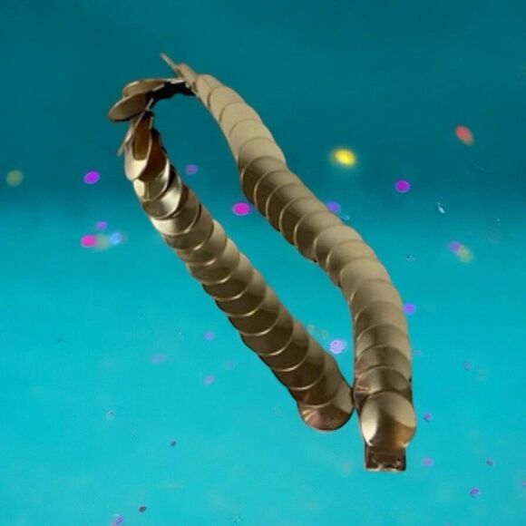 Accessories - Fish Scale Gold Coin Stretchy Retro Belt 25” Boho Stretchy Glam Disco 70’s-80’s